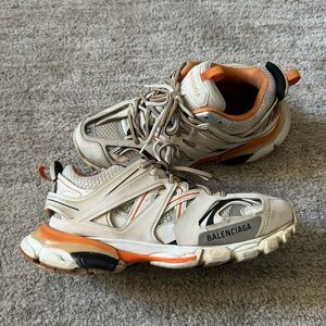 Balenciaga Track Sneaker Orange White Leather Trainer Shoes 43 (10)